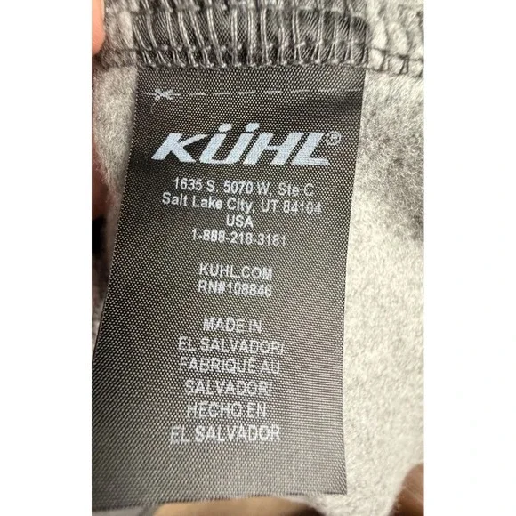 KÜHL Spyrit Hooded Gray Fleece Snap Jacket Women's L Outdoor Pockets - Picture 7 of 16